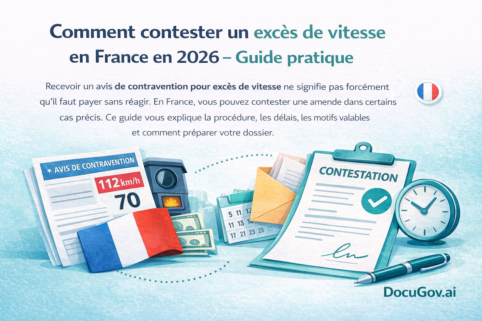 Comment contester un exces de vitesse en France en 2026 - procedure de contestation et delais