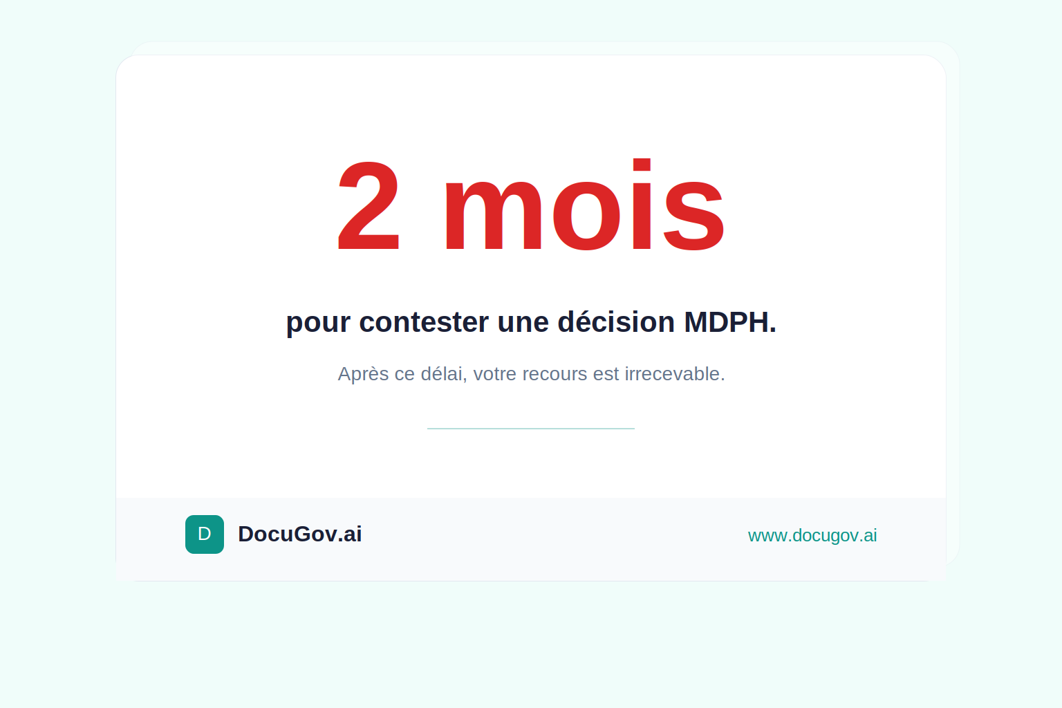 Recours MDPH refuse 2026 - guide complet pour contester avec DocuGov.ai